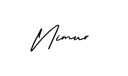 You should practise on your own different ways (AmerikaSignatureDemo-Regular) to write your name (Nimur) in signature. don't let someone else do it for you. Nimur signature style 3 images and pictures png