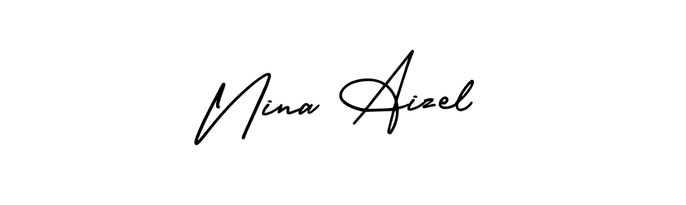 How to make Nina Aizel signature? AmerikaSignatureDemo-Regular is a professional autograph style. Create handwritten signature for Nina Aizel name. Nina Aizel signature style 3 images and pictures png