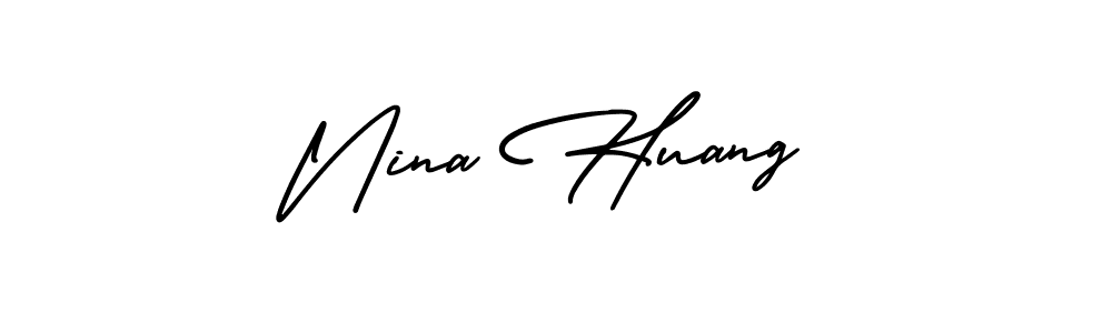 This is the best signature style for the Nina Huang name. Also you like these signature font (AmerikaSignatureDemo-Regular). Mix name signature. Nina Huang signature style 3 images and pictures png