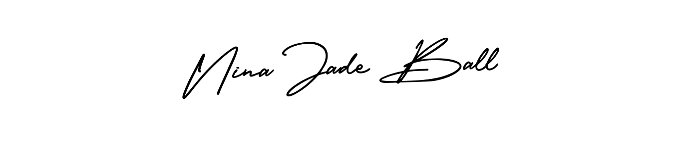 Also You can easily find your signature by using the search form. We will create Nina Jade Ball name handwritten signature images for you free of cost using AmerikaSignatureDemo-Regular sign style. Nina Jade Ball signature style 3 images and pictures png