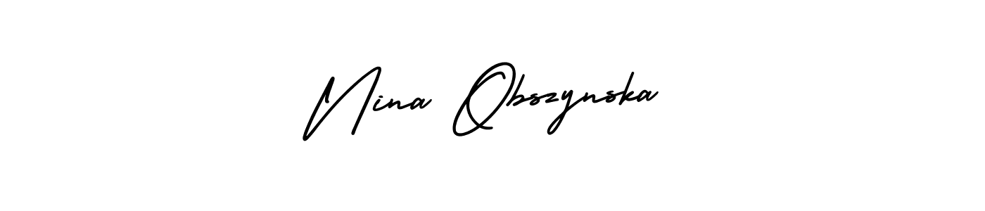 Make a beautiful signature design for name Nina Obszynska. Use this online signature maker to create a handwritten signature for free. Nina Obszynska signature style 3 images and pictures png