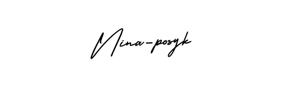 Also You can easily find your signature by using the search form. We will create Nina-posyk name handwritten signature images for you free of cost using AmerikaSignatureDemo-Regular sign style. Nina-posyk signature style 3 images and pictures png