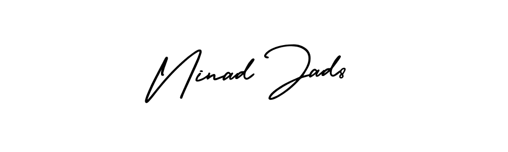 How to make Ninad Jad8 name signature. Use AmerikaSignatureDemo-Regular style for creating short signs online. This is the latest handwritten sign. Ninad Jad8 signature style 3 images and pictures png