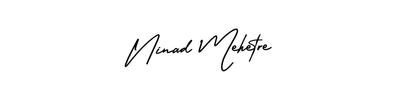 Make a beautiful signature design for name Ninad Mehetre. With this signature (AmerikaSignatureDemo-Regular) style, you can create a handwritten signature for free. Ninad Mehetre signature style 3 images and pictures png