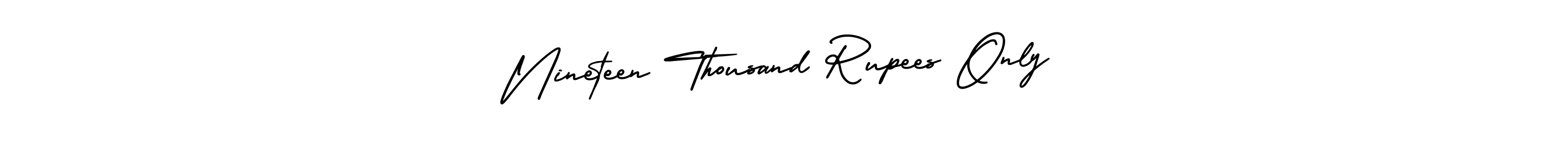 Create a beautiful signature design for name Nineteen Thousand Rupees Only. With this signature (AmerikaSignatureDemo-Regular) fonts, you can make a handwritten signature for free. Nineteen Thousand Rupees Only signature style 3 images and pictures png