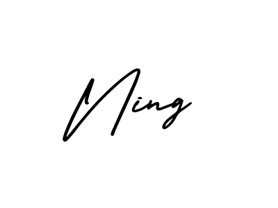 Use a signature maker to create a handwritten signature online. With this signature software, you can design (AmerikaSignatureDemo-Regular) your own signature for name Ning. Ning signature style 3 images and pictures png