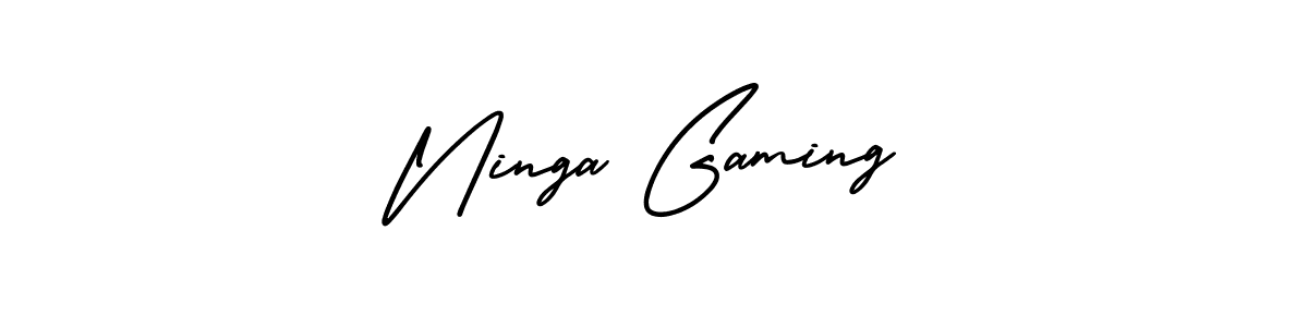 if you are searching for the best signature style for your name Ninga Gaming. so please give up your signature search. here we have designed multiple signature styles  using AmerikaSignatureDemo-Regular. Ninga Gaming signature style 3 images and pictures png