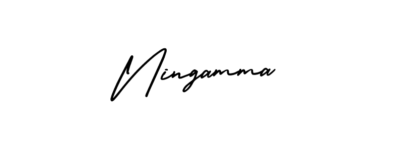 You should practise on your own different ways (AmerikaSignatureDemo-Regular) to write your name (Ningamma) in signature. don't let someone else do it for you. Ningamma signature style 3 images and pictures png