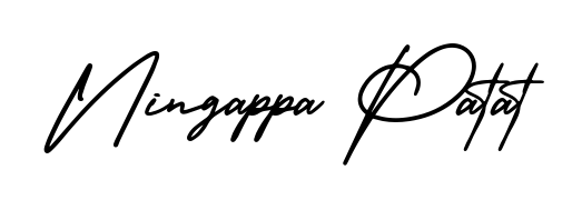 Create a personalized artistic stamp with Ningappa Patat in AmerikaSignatureDemo-Regular font. Perfect for visual artists, designers, and influencers. Ningappa Patat signature style 3 images and pictures png