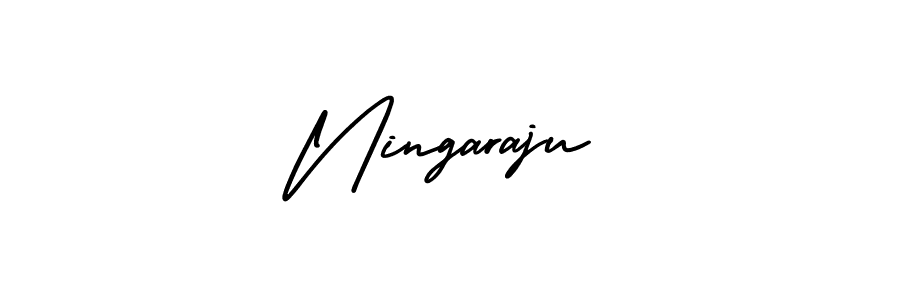 Ningaraju stylish signature style. Best Handwritten Sign (AmerikaSignatureDemo-Regular) for my name. Handwritten Signature Collection Ideas for my name Ningaraju. Ningaraju signature style 3 images and pictures png