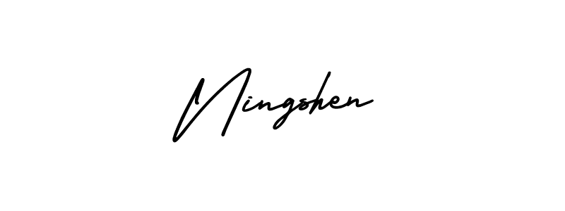 if you are searching for the best signature style for your name Ningshen. so please give up your signature search. here we have designed multiple signature styles  using AmerikaSignatureDemo-Regular. Ningshen signature style 3 images and pictures png