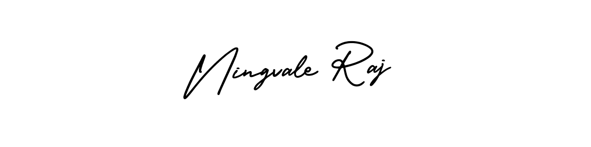 How to make Ningvale Raj signature? AmerikaSignatureDemo-Regular is a professional autograph style. Create handwritten signature for Ningvale Raj name. Ningvale Raj signature style 3 images and pictures png