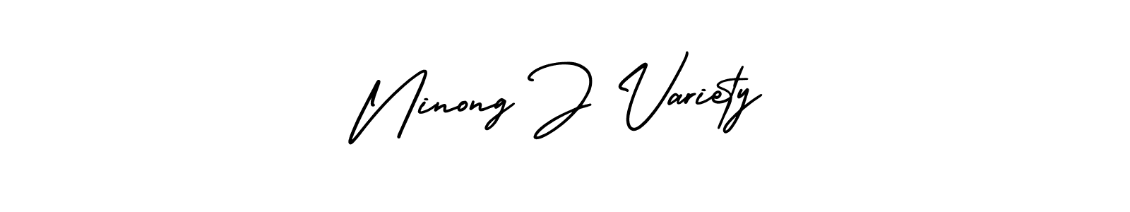 How to make Ninong J Variety signature? AmerikaSignatureDemo-Regular is a professional autograph style. Create handwritten signature for Ninong J Variety name. Ninong J Variety signature style 3 images and pictures png