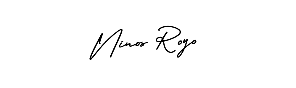 Design your own signature with our free online signature maker. With this signature software, you can create a handwritten (AmerikaSignatureDemo-Regular) signature for name Ninos Royo. Ninos Royo signature style 3 images and pictures png
