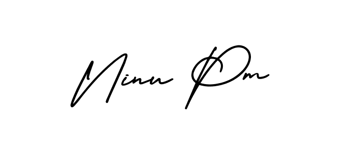 Similarly AmerikaSignatureDemo-Regular is the best handwritten signature design. Signature creator online .You can use it as an online autograph creator for name Ninu Pm. Ninu Pm signature style 3 images and pictures png