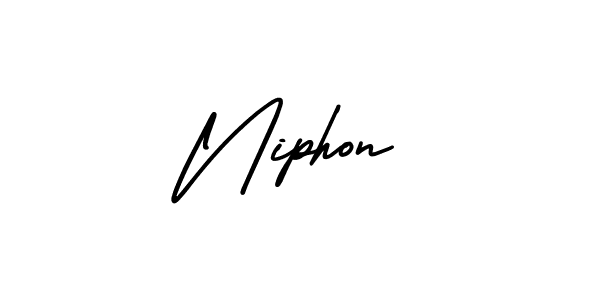 How to make Niphon signature? AmerikaSignatureDemo-Regular is a professional autograph style. Create handwritten signature for Niphon name. Niphon signature style 3 images and pictures png