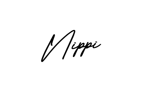 Nippi stylish signature style. Best Handwritten Sign (AmerikaSignatureDemo-Regular) for my name. Handwritten Signature Collection Ideas for my name Nippi. Nippi signature style 3 images and pictures png