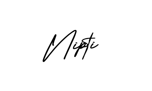 Create a beautiful signature design for name Nipti. With this signature (AmerikaSignatureDemo-Regular) fonts, you can make a handwritten signature for free. Nipti signature style 3 images and pictures png