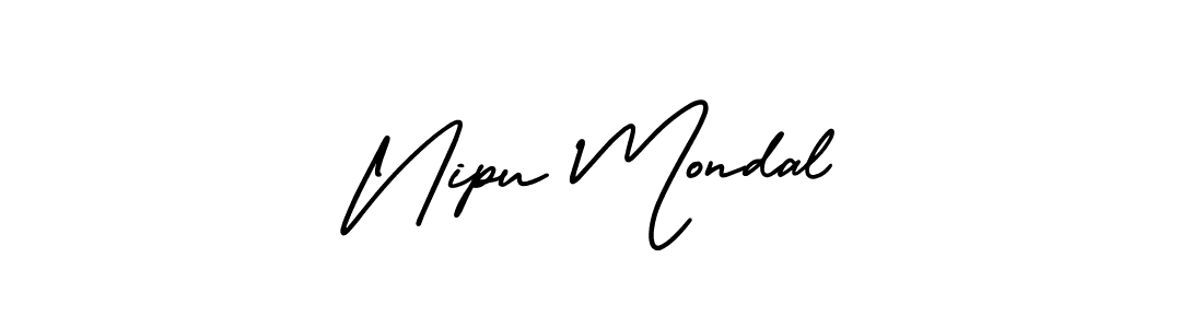 Similarly AmerikaSignatureDemo-Regular is the best handwritten signature design. Signature creator online .You can use it as an online autograph creator for name Nipu Mondal. Nipu Mondal signature style 3 images and pictures png