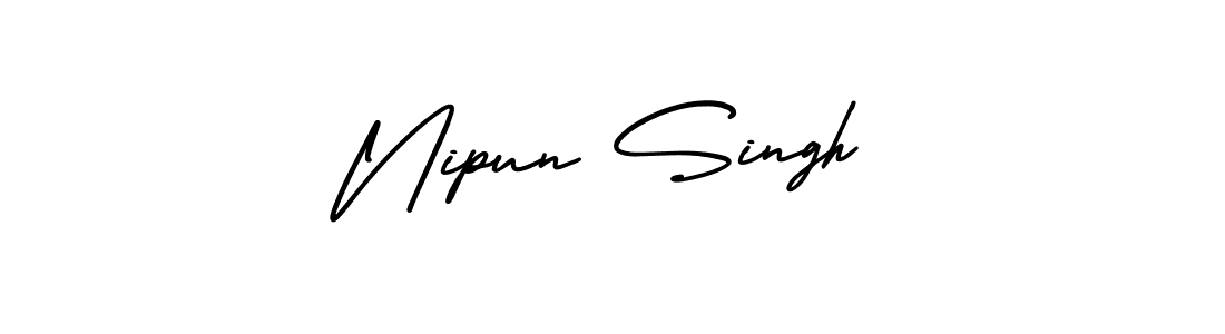 Create a beautiful signature design for name Nipun Singh. With this signature (AmerikaSignatureDemo-Regular) fonts, you can make a handwritten signature for free. Nipun Singh signature style 3 images and pictures png