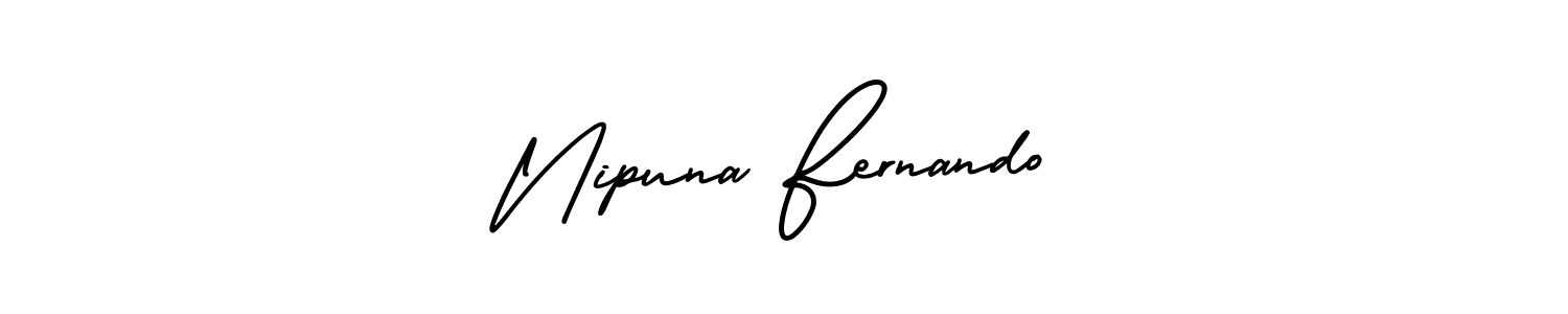 AmerikaSignatureDemo-Regular is a professional signature style that is perfect for those who want to add a touch of class to their signature. It is also a great choice for those who want to make their signature more unique. Get Nipuna Fernando name to fancy signature for free. Nipuna Fernando signature style 3 images and pictures png