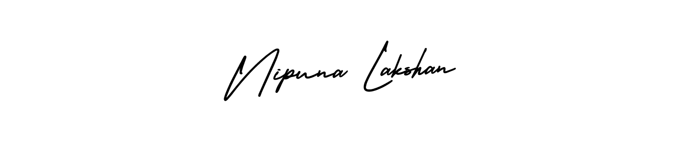 Use a signature maker to create a handwritten signature online. With this signature software, you can design (AmerikaSignatureDemo-Regular) your own signature for name Nipuna Lakshan. Nipuna Lakshan signature style 3 images and pictures png