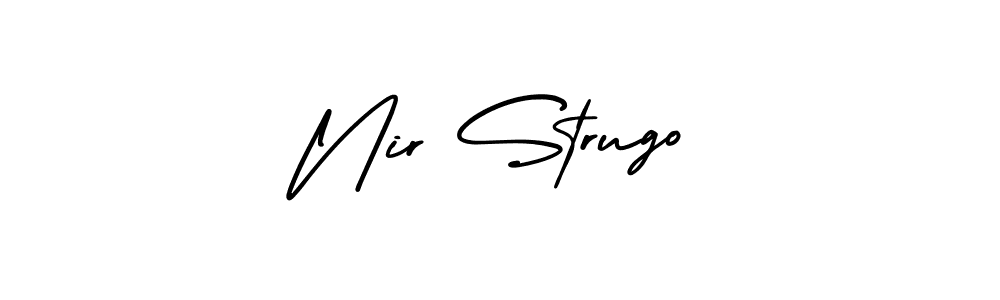 if you are searching for the best signature style for your name Nir Strugo. so please give up your signature search. here we have designed multiple signature styles  using AmerikaSignatureDemo-Regular. Nir Strugo signature style 3 images and pictures png