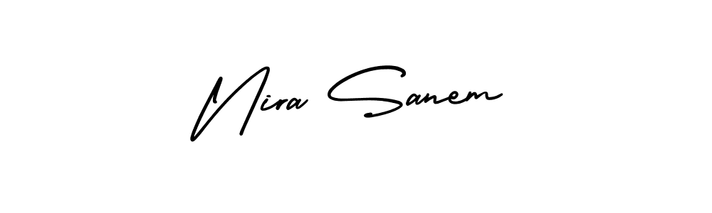 How to Draw Nira Sanem signature style? AmerikaSignatureDemo-Regular is a latest design signature styles for name Nira Sanem. Nira Sanem signature style 3 images and pictures png