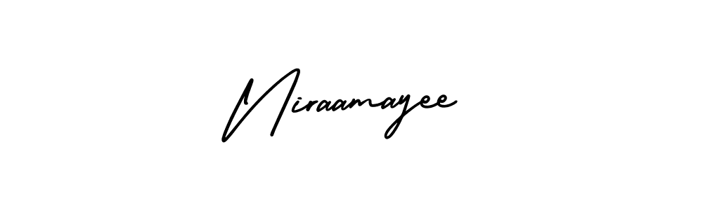 Create a beautiful signature design for name Niraamayee. With this signature (AmerikaSignatureDemo-Regular) fonts, you can make a handwritten signature for free. Niraamayee signature style 3 images and pictures png