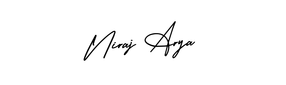 AmerikaSignatureDemo-Regular is a professional signature style that is perfect for those who want to add a touch of class to their signature. It is also a great choice for those who want to make their signature more unique. Get Niraj Arya name to fancy signature for free. Niraj Arya signature style 3 images and pictures png