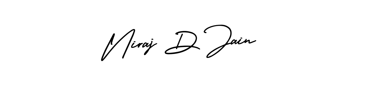 Niraj D Jain stylish signature style. Best Handwritten Sign (AmerikaSignatureDemo-Regular) for my name. Handwritten Signature Collection Ideas for my name Niraj D Jain. Niraj D Jain signature style 3 images and pictures png