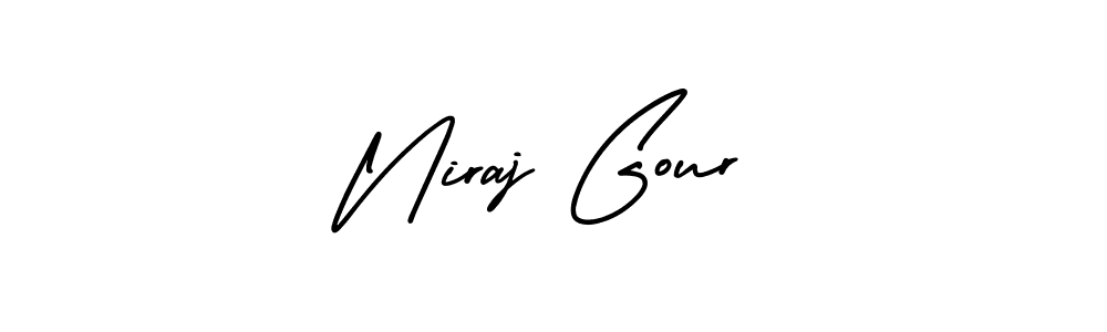 Design your own signature with our free online signature maker. With this signature software, you can create a handwritten (AmerikaSignatureDemo-Regular) signature for name Niraj Gour. Niraj Gour signature style 3 images and pictures png