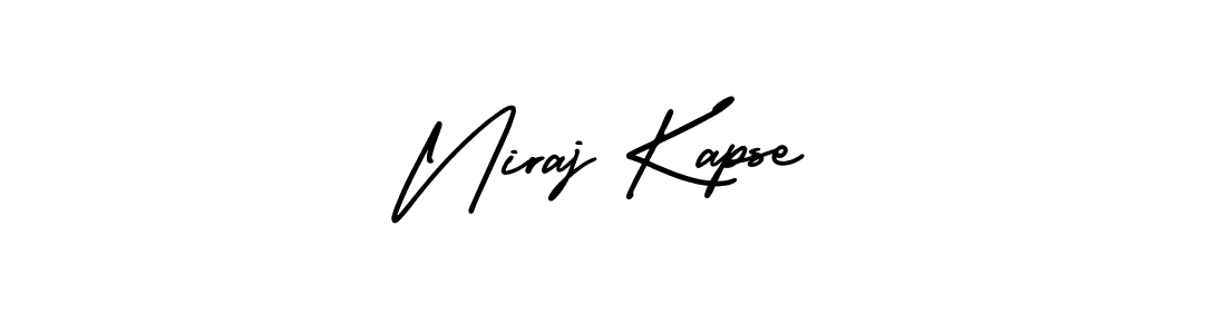 This is the best signature style for the Niraj Kapse name. Also you like these signature font (AmerikaSignatureDemo-Regular). Mix name signature. Niraj Kapse signature style 3 images and pictures png