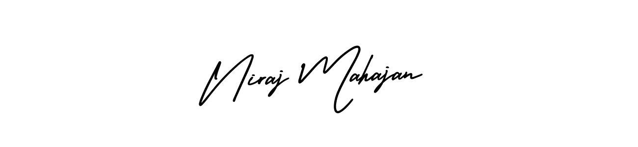 Niraj Mahajan stylish signature style. Best Handwritten Sign (AmerikaSignatureDemo-Regular) for my name. Handwritten Signature Collection Ideas for my name Niraj Mahajan. Niraj Mahajan signature style 3 images and pictures png