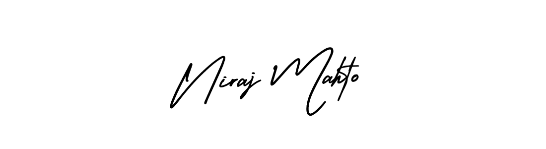 Similarly AmerikaSignatureDemo-Regular is the best handwritten signature design. Signature creator online .You can use it as an online autograph creator for name Niraj Mahto. Niraj Mahto signature style 3 images and pictures png