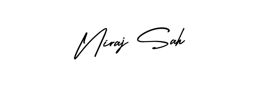 Similarly AmerikaSignatureDemo-Regular is the best handwritten signature design. Signature creator online .You can use it as an online autograph creator for name Niraj Sah. Niraj Sah signature style 3 images and pictures png