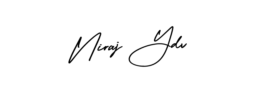 Niraj Ydv stylish signature style. Best Handwritten Sign (AmerikaSignatureDemo-Regular) for my name. Handwritten Signature Collection Ideas for my name Niraj Ydv. Niraj Ydv signature style 3 images and pictures png