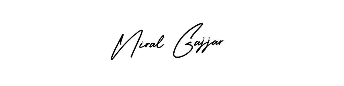 AmerikaSignatureDemo-Regular is a professional signature style that is perfect for those who want to add a touch of class to their signature. It is also a great choice for those who want to make their signature more unique. Get Niral Gajjar name to fancy signature for free. Niral Gajjar signature style 3 images and pictures png