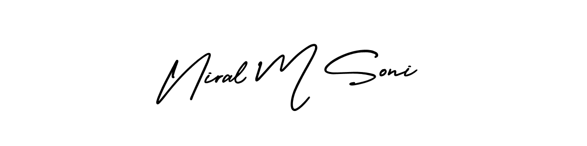 Make a beautiful signature design for name Niral M Soni. Use this online signature maker to create a handwritten signature for free. Niral M Soni signature style 3 images and pictures png