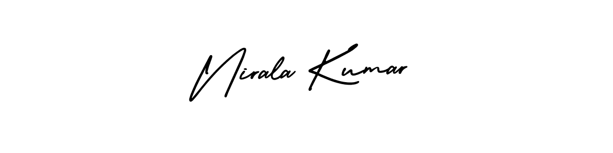 Use a signature maker to create a handwritten signature online. With this signature software, you can design (AmerikaSignatureDemo-Regular) your own signature for name Nirala Kumar. Nirala Kumar signature style 3 images and pictures png