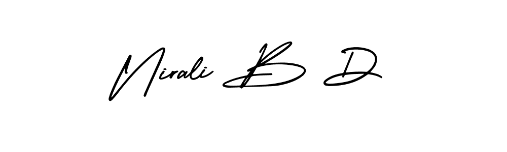 Make a beautiful signature design for name Nirali B D. Use this online signature maker to create a handwritten signature for free. Nirali B D signature style 3 images and pictures png