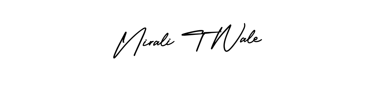 How to Draw Nirali T Wale signature style? AmerikaSignatureDemo-Regular is a latest design signature styles for name Nirali T Wale. Nirali T Wale signature style 3 images and pictures png