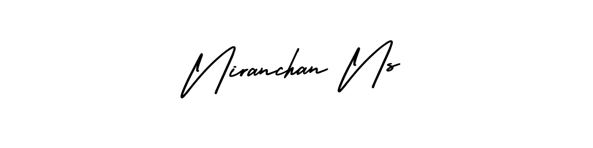 Also You can easily find your signature by using the search form. We will create Niranchan Ns name handwritten signature images for you free of cost using AmerikaSignatureDemo-Regular sign style. Niranchan Ns signature style 3 images and pictures png