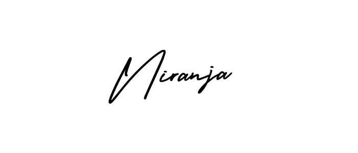 How to make Niranja name signature. Use AmerikaSignatureDemo-Regular style for creating short signs online. This is the latest handwritten sign. Niranja signature style 3 images and pictures png