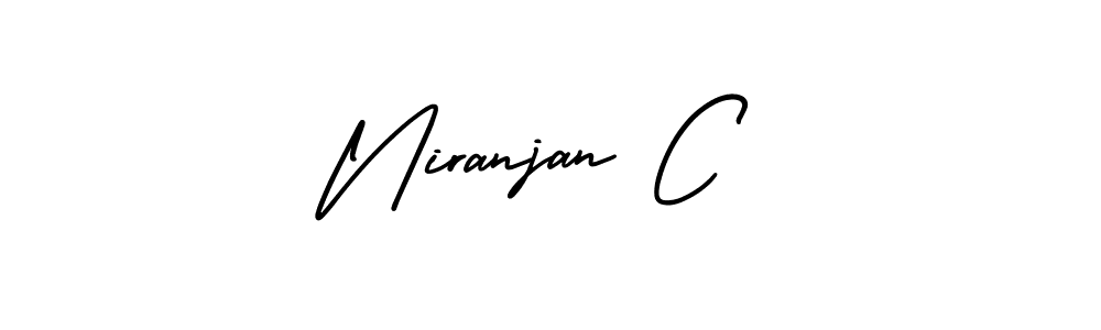 Design your own signature with our free online signature maker. With this signature software, you can create a handwritten (AmerikaSignatureDemo-Regular) signature for name Niranjan C. Niranjan C signature style 3 images and pictures png