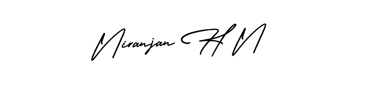Make a beautiful signature design for name Niranjan H N. With this signature (AmerikaSignatureDemo-Regular) style, you can create a handwritten signature for free. Niranjan H N signature style 3 images and pictures png
