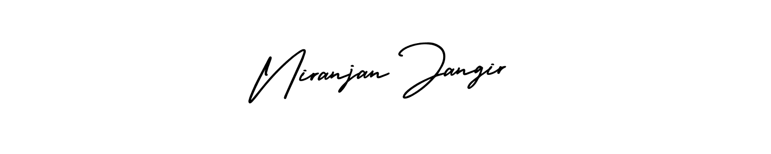 Similarly AmerikaSignatureDemo-Regular is the best handwritten signature design. Signature creator online .You can use it as an online autograph creator for name Niranjan Jangir. Niranjan Jangir signature style 3 images and pictures png