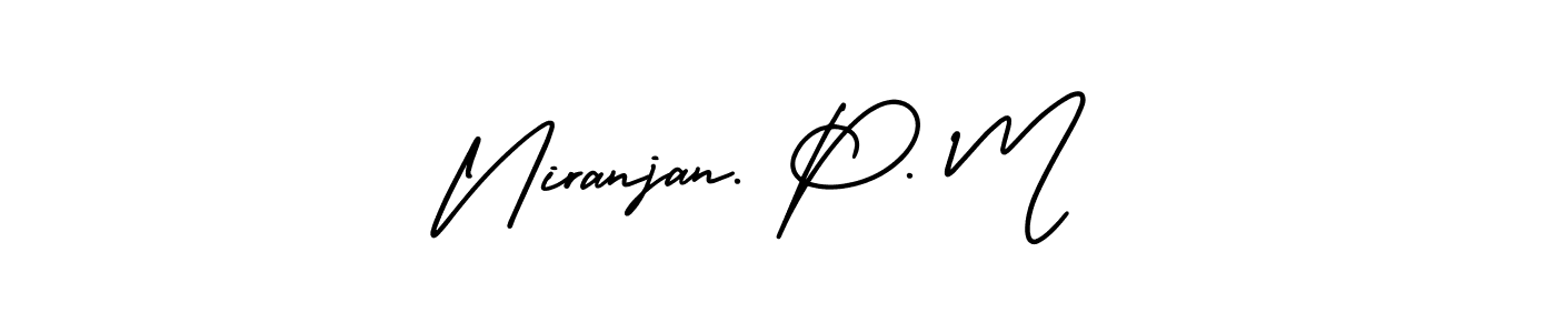 Make a short Niranjan. P. M signature style. Manage your documents anywhere anytime using AmerikaSignatureDemo-Regular. Create and add eSignatures, submit forms, share and send files easily. Niranjan. P. M signature style 3 images and pictures png
