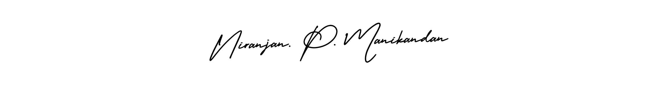 How to make Niranjan. P. Manikandan name signature. Use AmerikaSignatureDemo-Regular style for creating short signs online. This is the latest handwritten sign. Niranjan. P. Manikandan signature style 3 images and pictures png