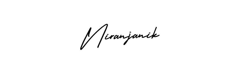 How to Draw Niranjanik signature style? AmerikaSignatureDemo-Regular is a latest design signature styles for name Niranjanik. Niranjanik signature style 3 images and pictures png